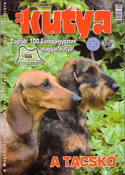 Eujch Cyberdachs Enzo Ferrari - A KUTYA Dog Newspaper 2007.07. - Front page pictures